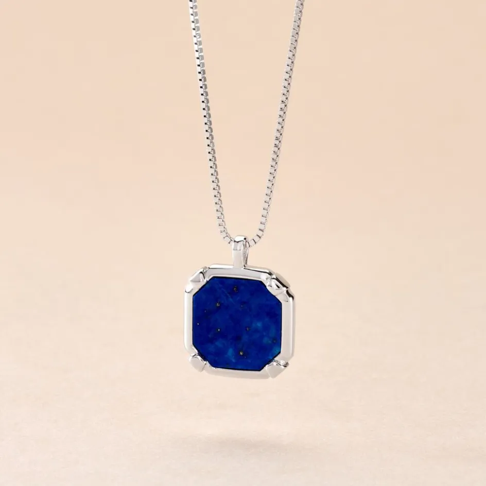 Histoire d'Or Collier Mani Argent Blanc Lapis Lazuli* Colliers|Colliers