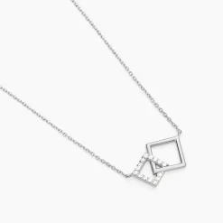 Clearance Histoire d'Or Collier Manoela Argent Blanc Oxyde De Zirconium