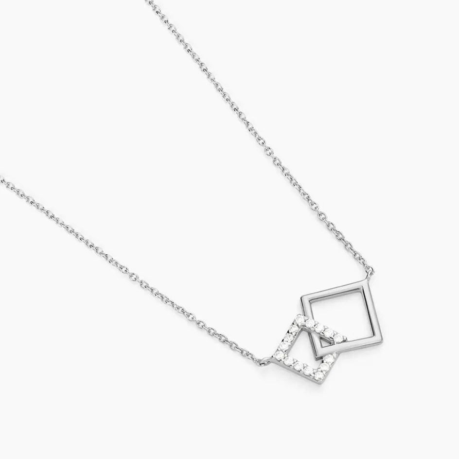 Clearance Histoire d'Or Collier Manoela Argent Blanc Oxyde De Zirconium