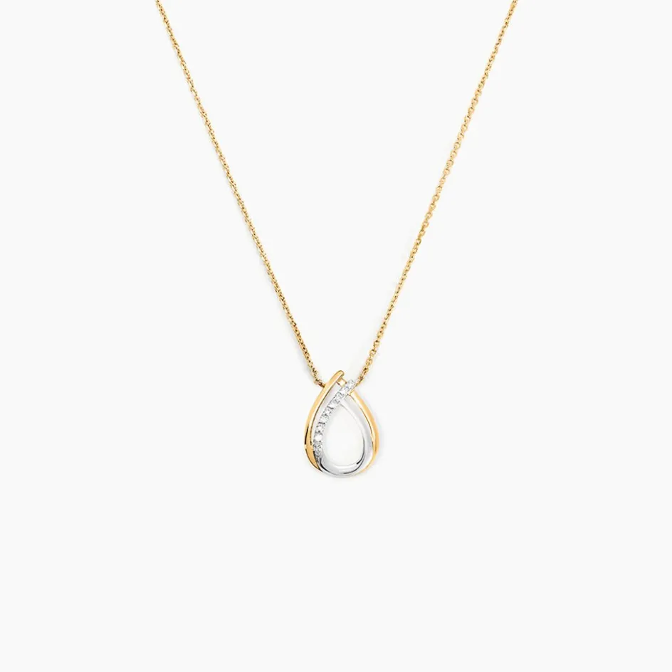 Clearance Histoire d'Or Collier Marilynn Or Bicolore Diamant Blanc