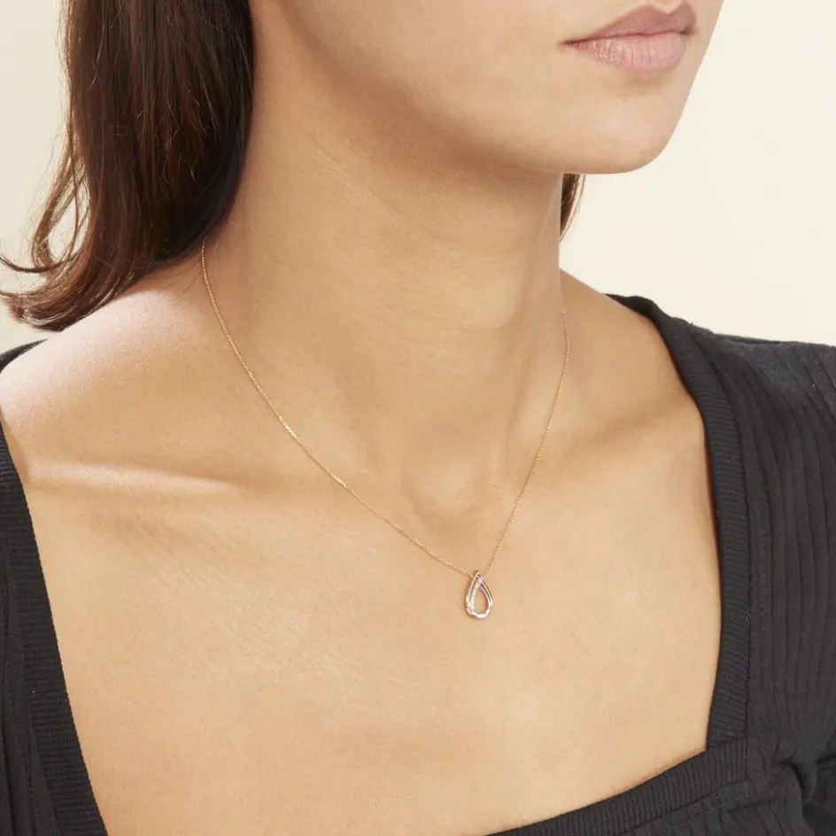 Clearance Histoire d'Or Collier Marilynn Or Bicolore Diamant Blanc