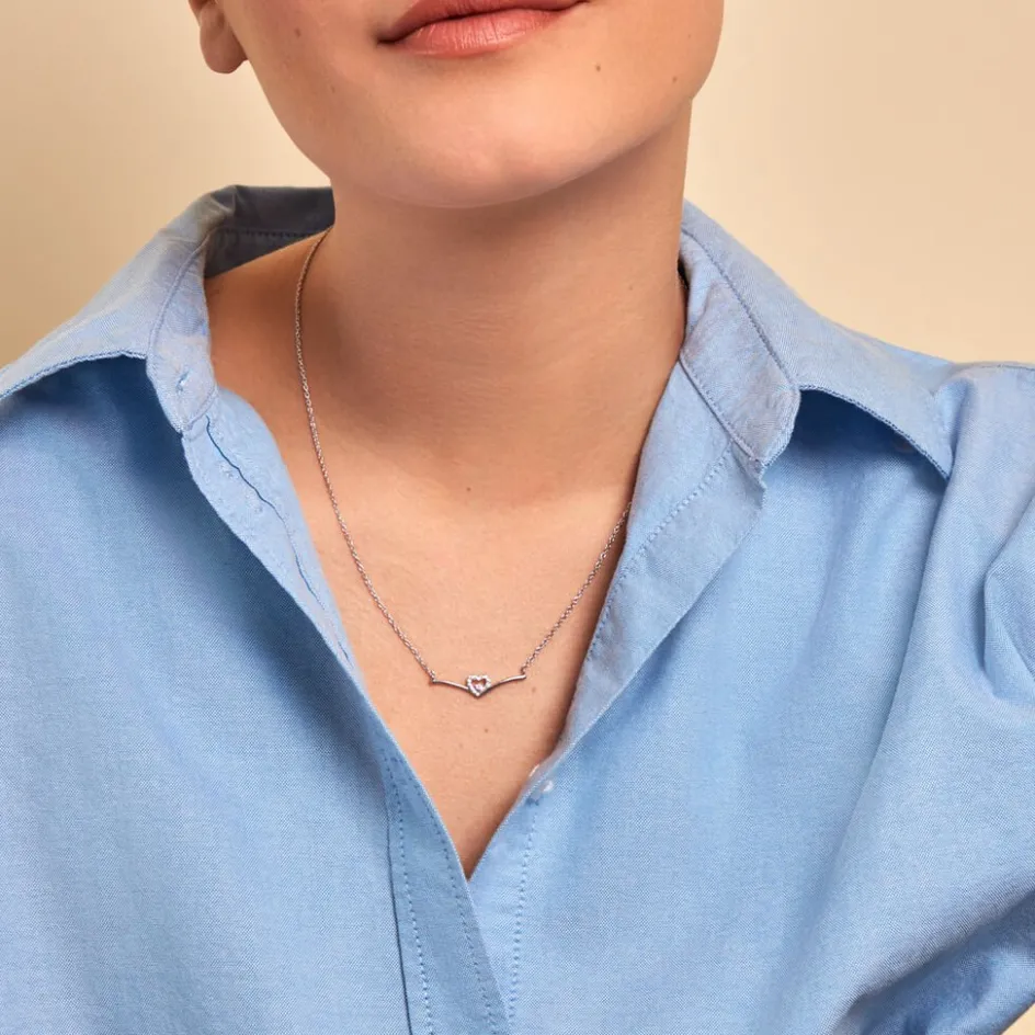 Best Histoire d'Or Collier Miline Argent Blanc Oxyde De Zirconium