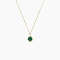 Hot Histoire d'Or Collier Mirage Or Jaune Malachite or jaune malachite vert