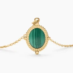 Hot Histoire d'Or Collier Mirage Or Jaune Malachite or jaune malachite vert