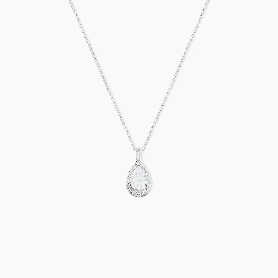Outlet Histoire d'Or Collier Mélie Argent Blanc Oxyde De Zirconium