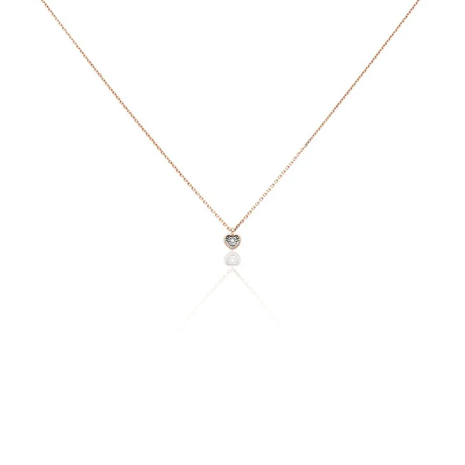 Discount Histoire d'Or Collier Mon 1er Diamant or rose diamant