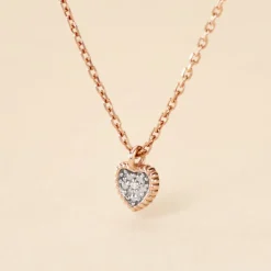 Discount Histoire d'Or Collier Mon 1er Diamant or rose diamant