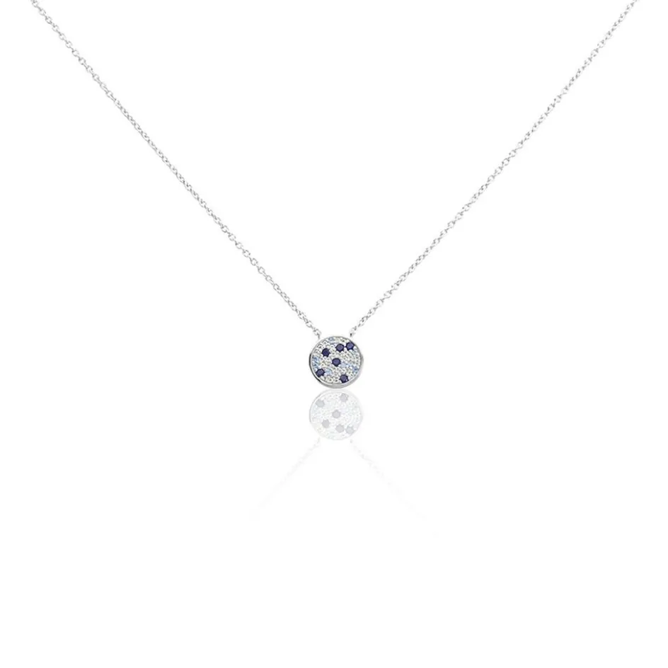 Best Histoire d'Or Collier Nelig Argent Oxyde De Zirconium argent blanc oxyde bleu