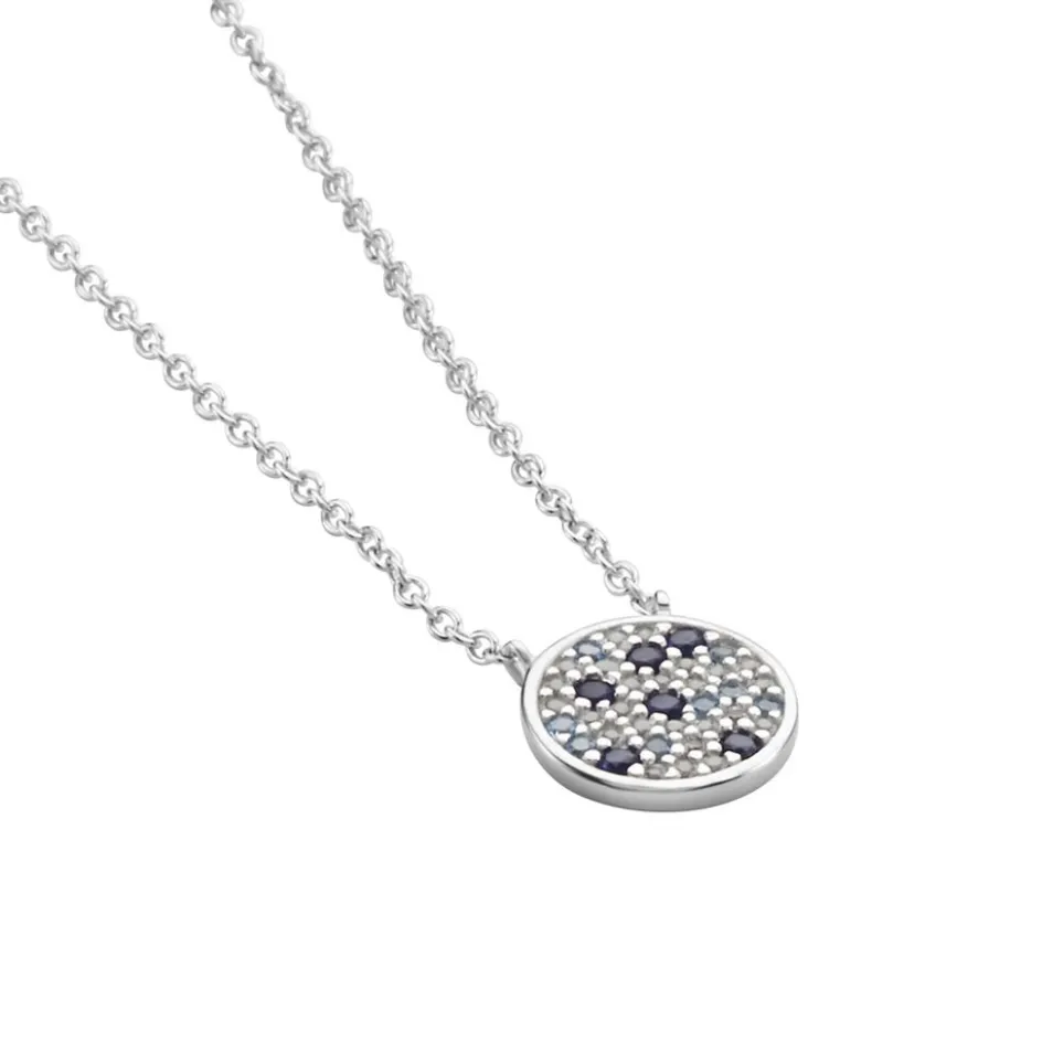 Best Histoire d'Or Collier Nelig Argent Oxyde De Zirconium argent blanc oxyde bleu