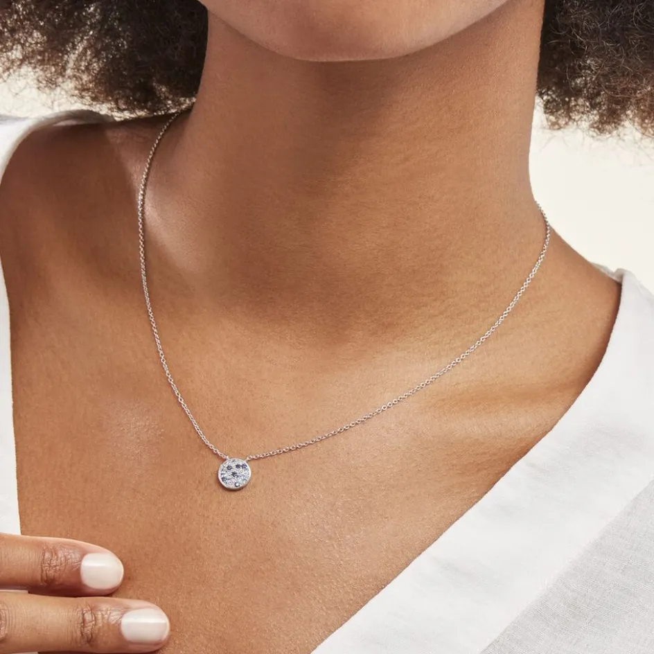 Best Histoire d'Or Collier Nelig Argent Oxyde De Zirconium argent blanc oxyde bleu