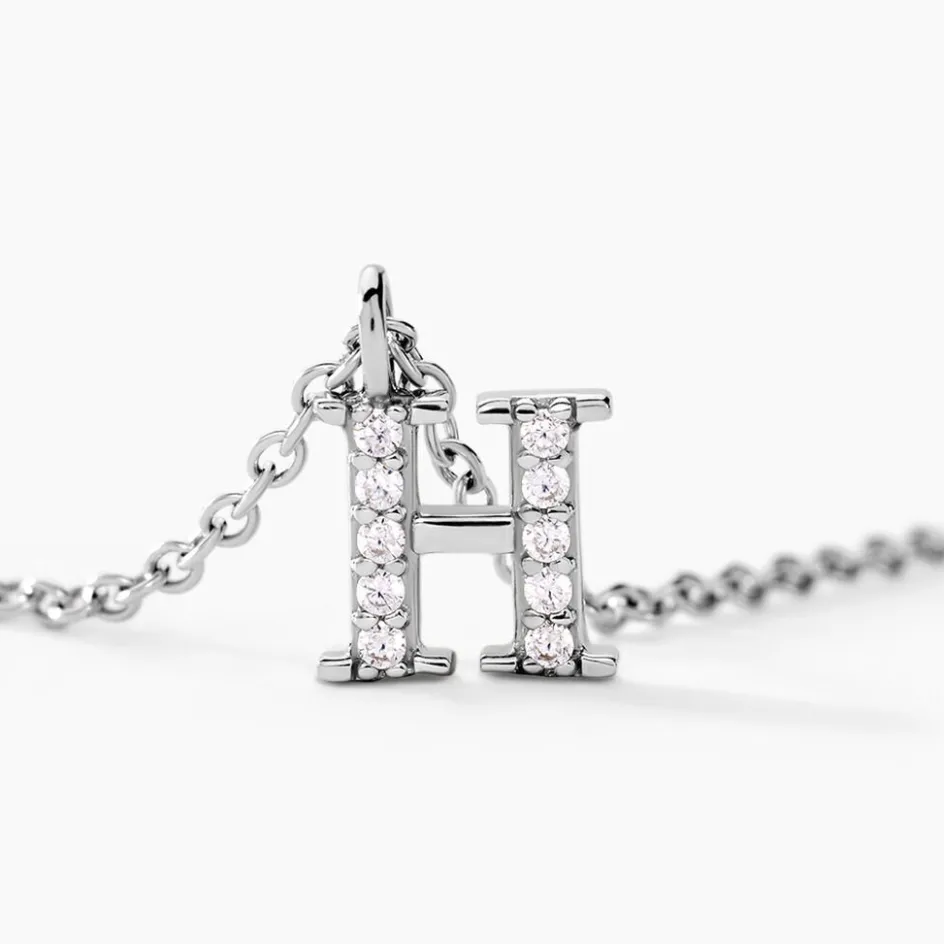 Clearance Histoire d'Or Collier Neruda Argent Blanc Oxyde De Zirconium