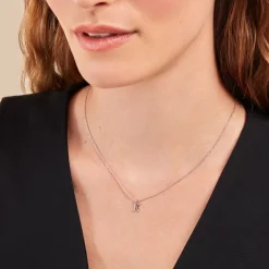 Clearance Histoire d'Or Collier Neruda Argent Blanc Oxyde De Zirconium