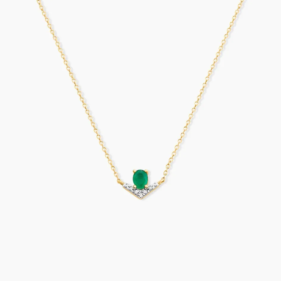 Outlet Histoire d'Or Collier Nizar Or Jaune Emeraude Diamant