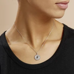 Clearance Histoire d'Or Collier Nyoko Argent Blanc Labradorite