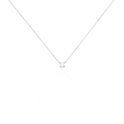 Histoire d'Or Collier Or Blanc Aphrodite Diamant Synthétique or blanc diamant synthétique