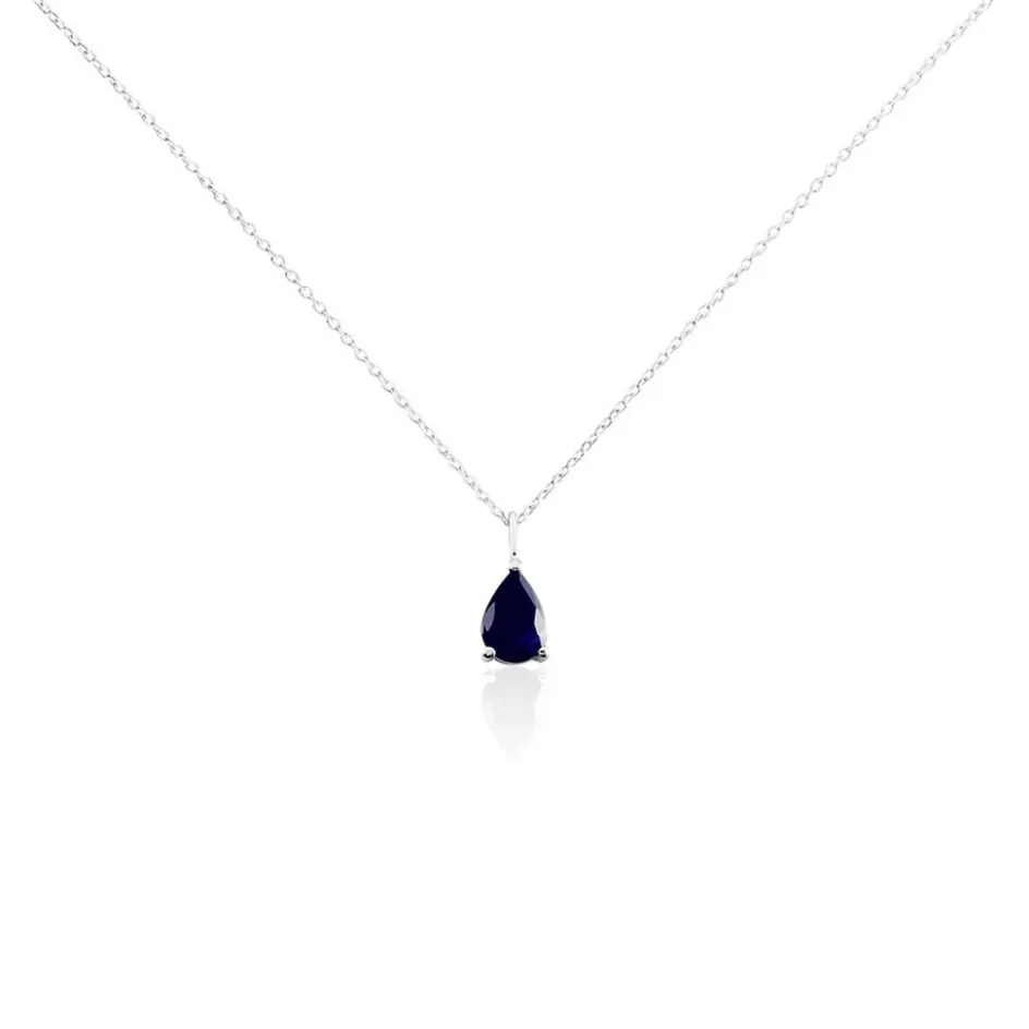 Clearance ADG Collier Or Blanc Goutte Saphir or blanc saphir