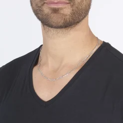 Online Histoire d'Or Collier Maille Alternée 1/3 or blanc