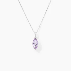 Outlet Histoire d'Or Collier Or Blanc Raquel Améthyste or blanc amethyste violette