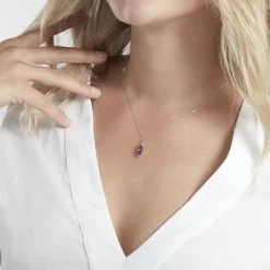 Outlet Histoire d'Or Collier Or Blanc Raquel Améthyste or blanc amethyste violette