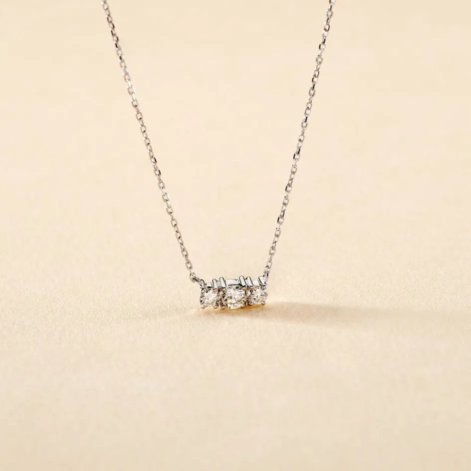 Outlet Histoire d'Or Collier Or Blanc Sabine Diamants