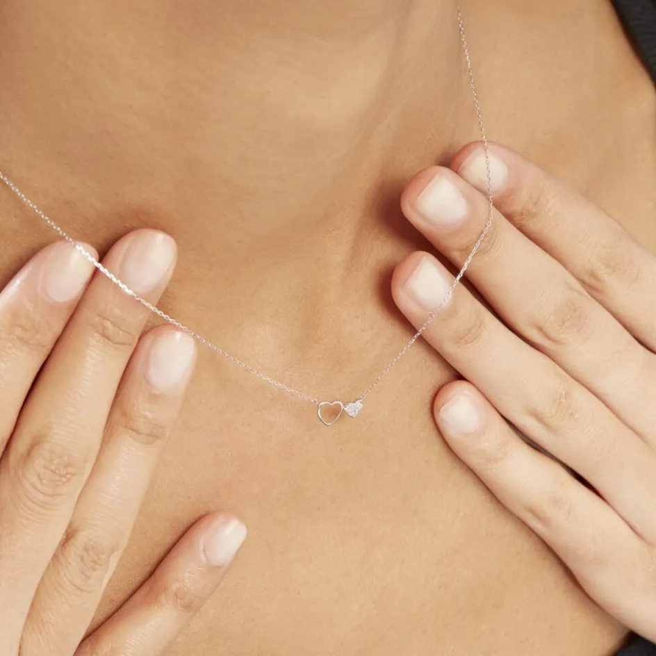 Best Histoire d'Or Collier Or Blanc Stacia Diamants