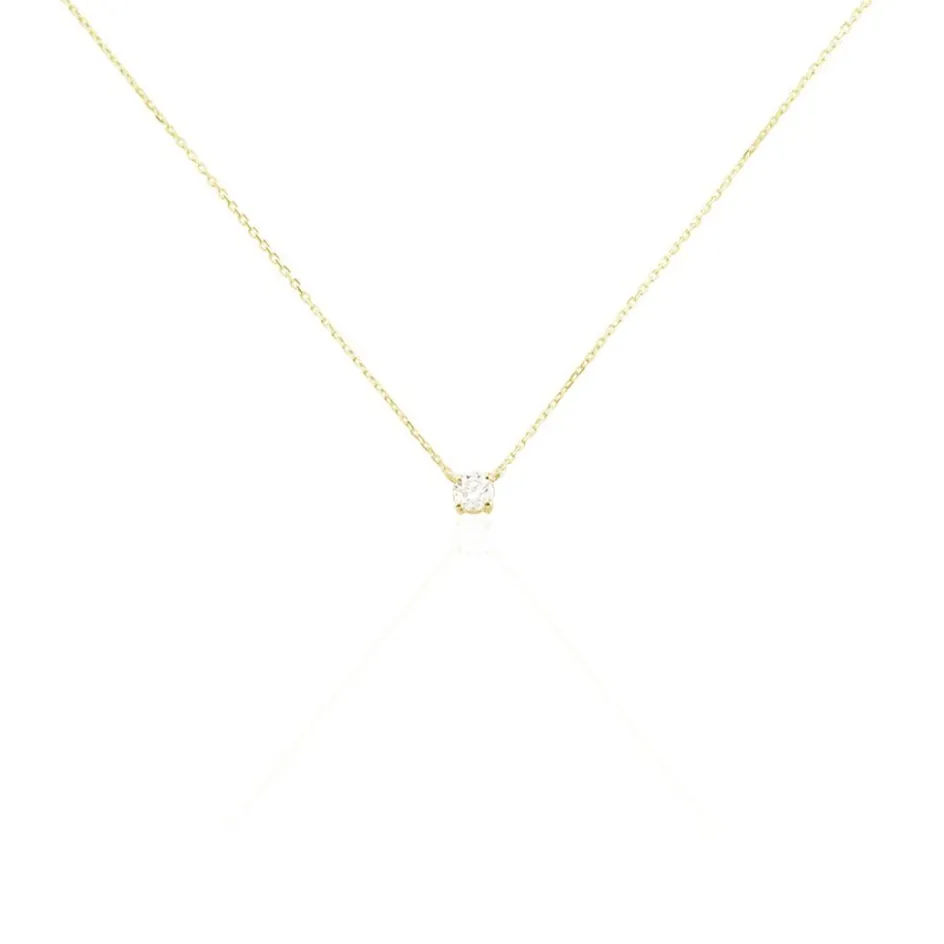 New Histoire d'Or Collier Or Jaune Aphrodite Diamant Synthetique or jaune diamant synthétique