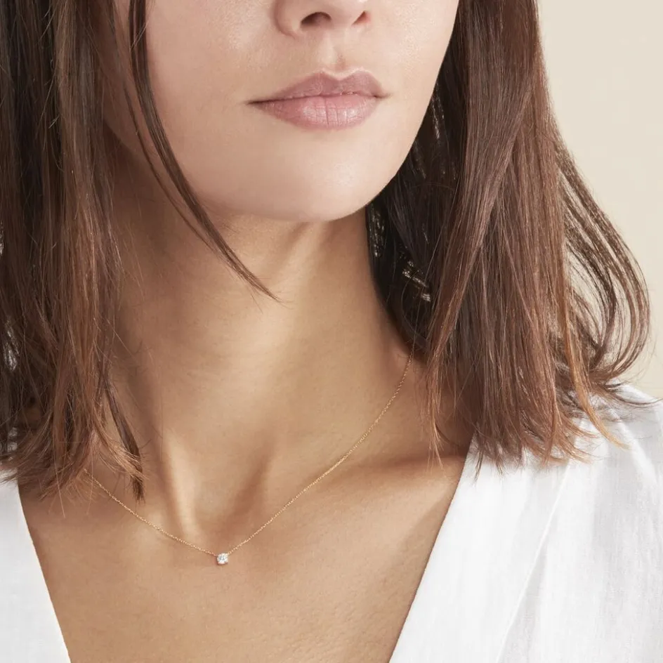 New Histoire d'Or Collier Or Jaune Aphrodite Diamant Synthetique or jaune diamant synthétique