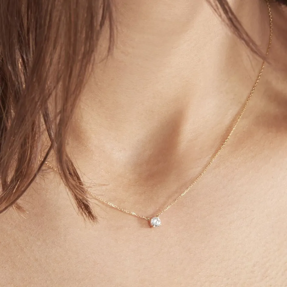 New Histoire d'Or Collier Or Jaune Aphrodite Diamant Synthetique or jaune diamant synthétique