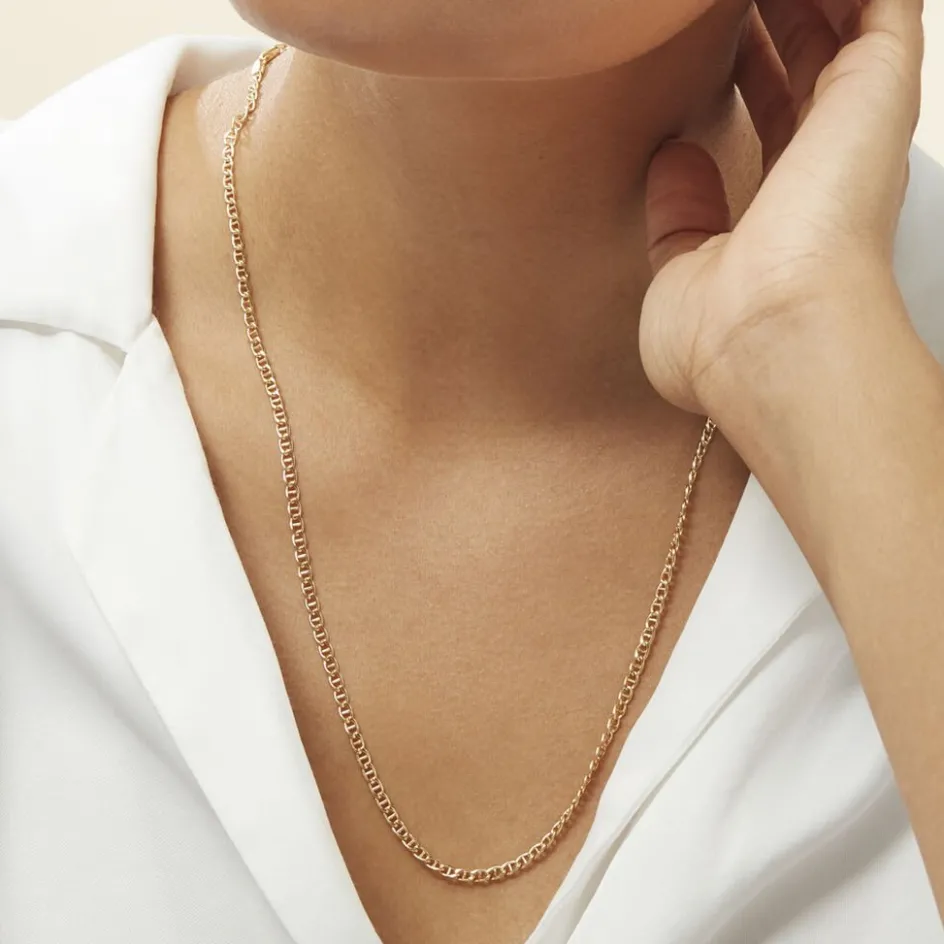 Outlet Histoire d'Or Collier Or Jaune Capucin Maille Marine