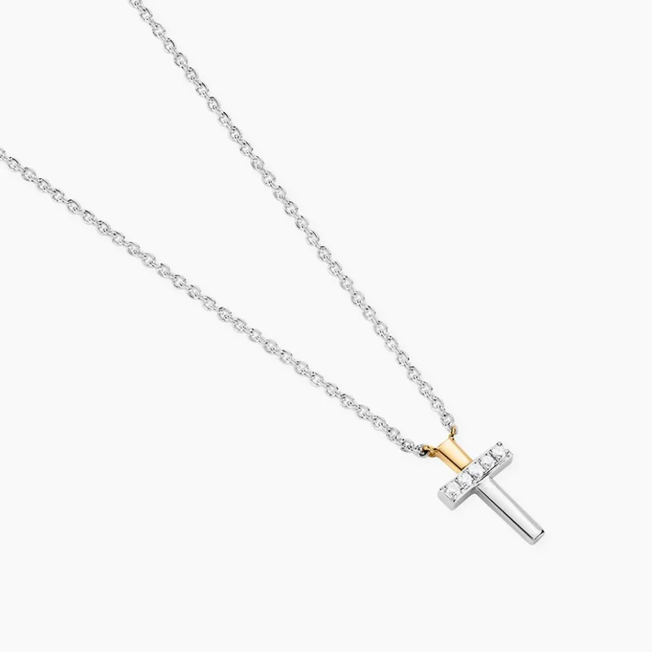 Sale Histoire d'Or Collier Or Jaune Oxyde De Zirconium