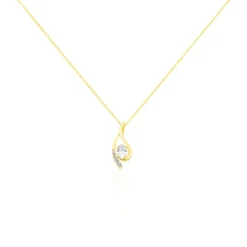 Outlet Histoire d'Or Collier Or Jaune Sagesse Oxydes De Zirconium or jaune oxyde