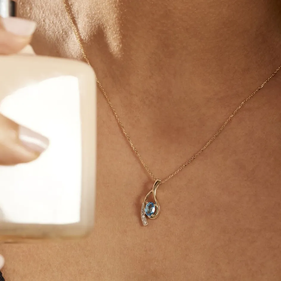 Histoire d'Or Collier Or Jaune Sagesse Topaze Oxydes De Zirconium* Colliers|Colliers