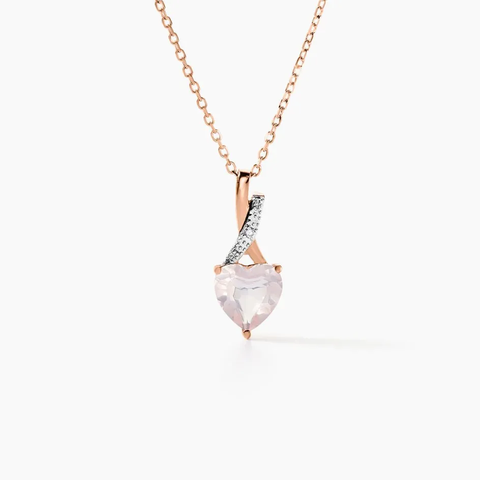 Best Histoire d'Or Collier Or Rose Clothilde Quartz or rose quartz rose