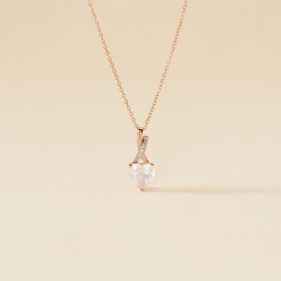 Best Histoire d'Or Collier Or Rose Clothilde Quartz or rose quartz rose