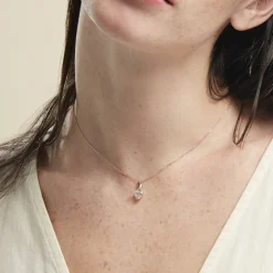Best Histoire d'Or Collier Or Rose Clothilde Quartz or rose quartz rose