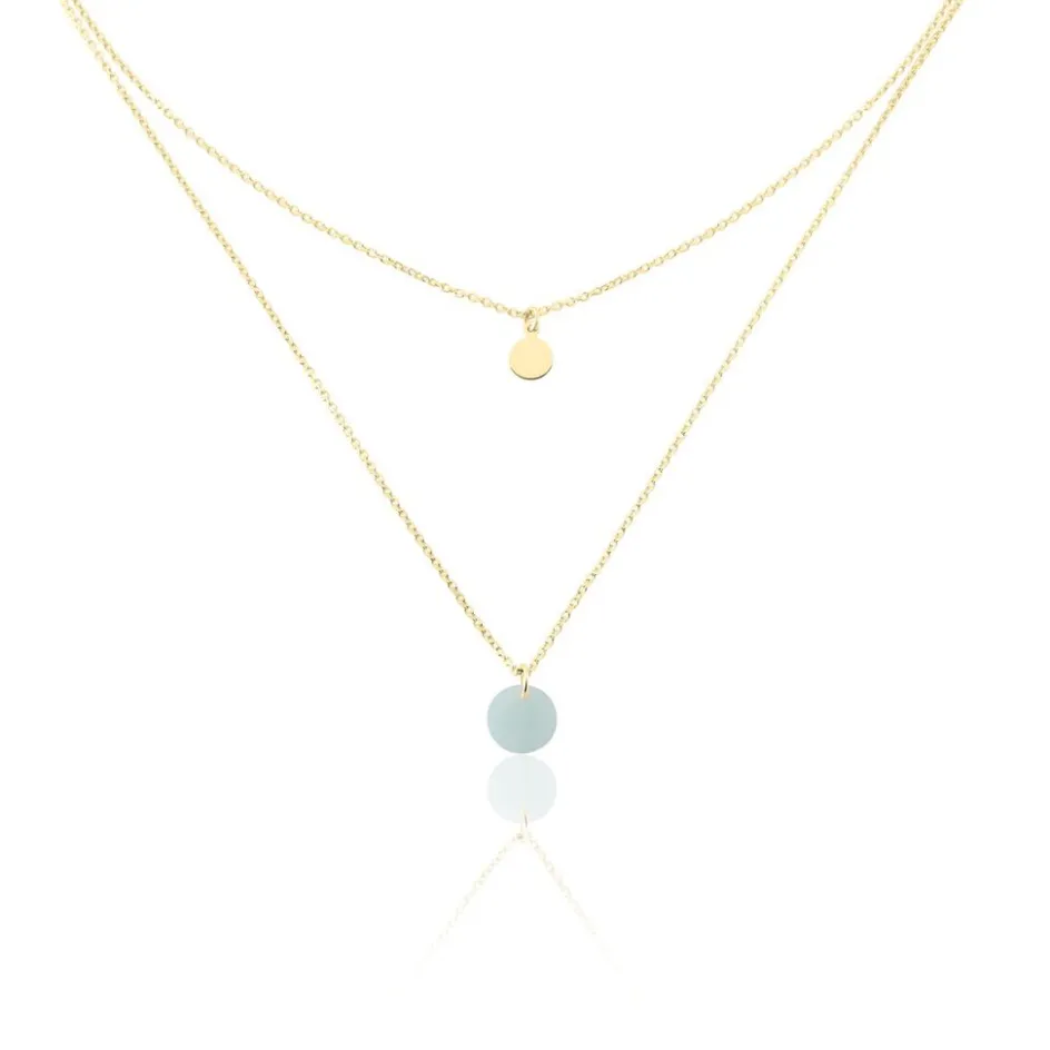 Discount Histoire d'Or Collier Pampilles Colorées Or Jaune Amazonite or jaune amazonite vert