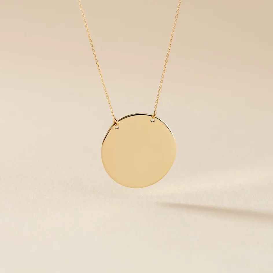Best Histoire d'Or Collier Pastille Gravable Or Jaune