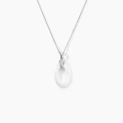 Sale Histoire d'Or Collier Peer Argent Blanc Oxyde De Zirconium