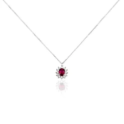 Online Histoire d'Or Collier Perez Argent Blanc Oxyde De Zirconium argent blanc oxyde rouge