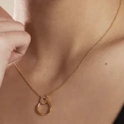 Clearance Histoire d'Or Collier Plaqué Or Essia Oxydes De Zirconium