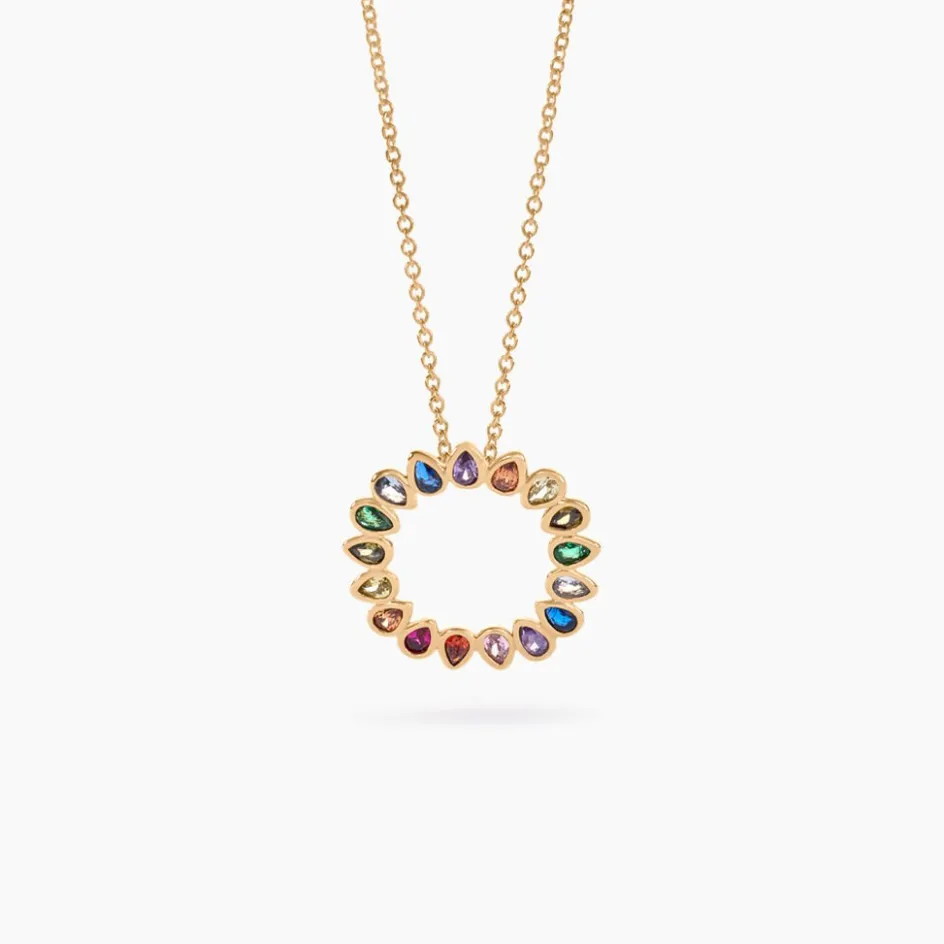 Sale Histoire d'Or Collier Plaqué Or Jaune Ethem Pierres Multicolores