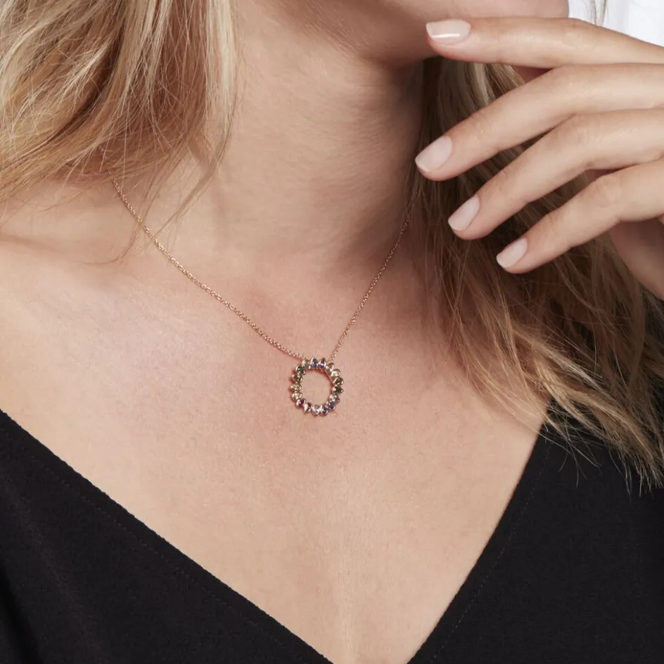 Sale Histoire d'Or Collier Plaqué Or Jaune Ethem Pierres Multicolores