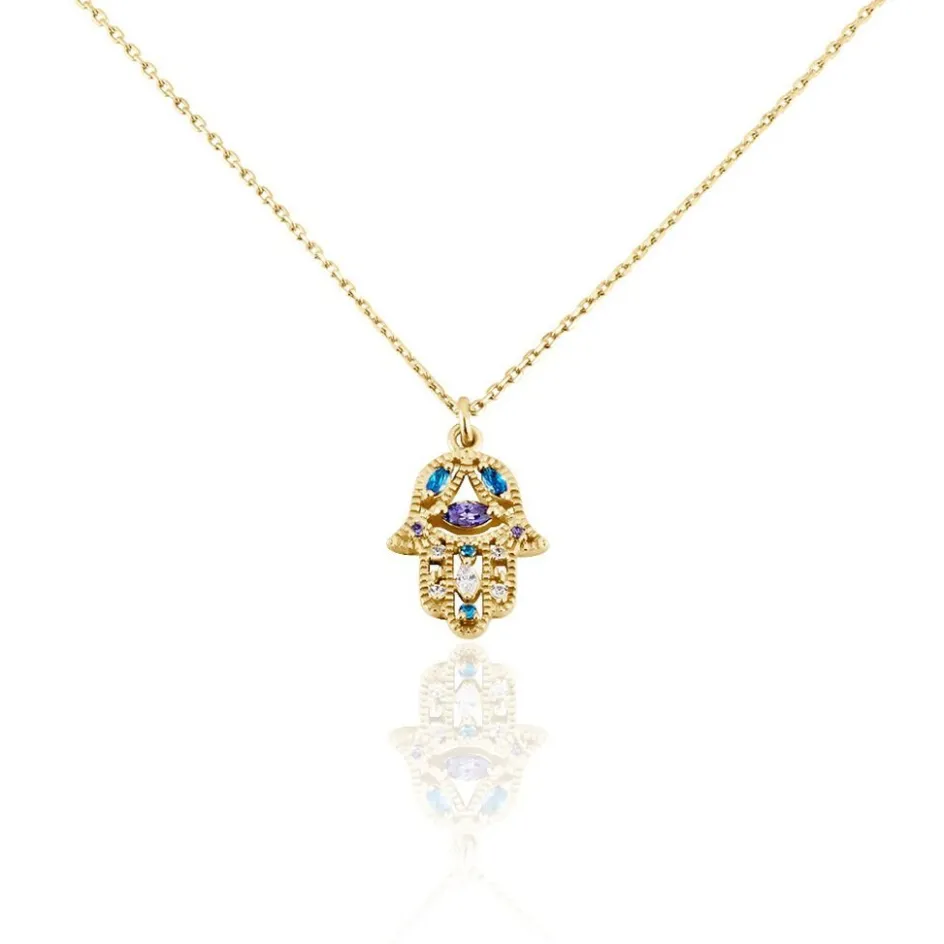Sale Histoire d'Or Collier Plaqué Or Jaune Eumelia Oxydes De Zirconium