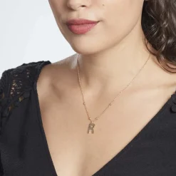 Outlet Histoire d'Or Collier Plaqué Or Jaune Lettra