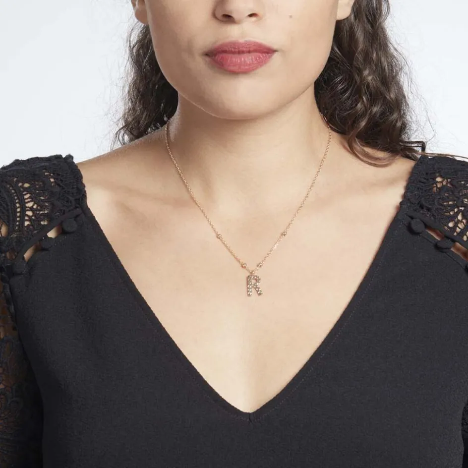 Outlet Histoire d'Or Collier Plaqué Or Jaune Lettra