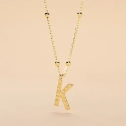 Clearance Histoire d'Or Collier Plaqué Or Jaune Lettra