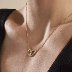 Clearance Histoire d'Or Collier Plaqué Or Kimberlie Oxydes De Zirconium