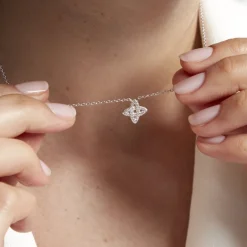 Clearance Histoire d'Or Collier Pleiades Argent Blanc Oxyde De Zirconium