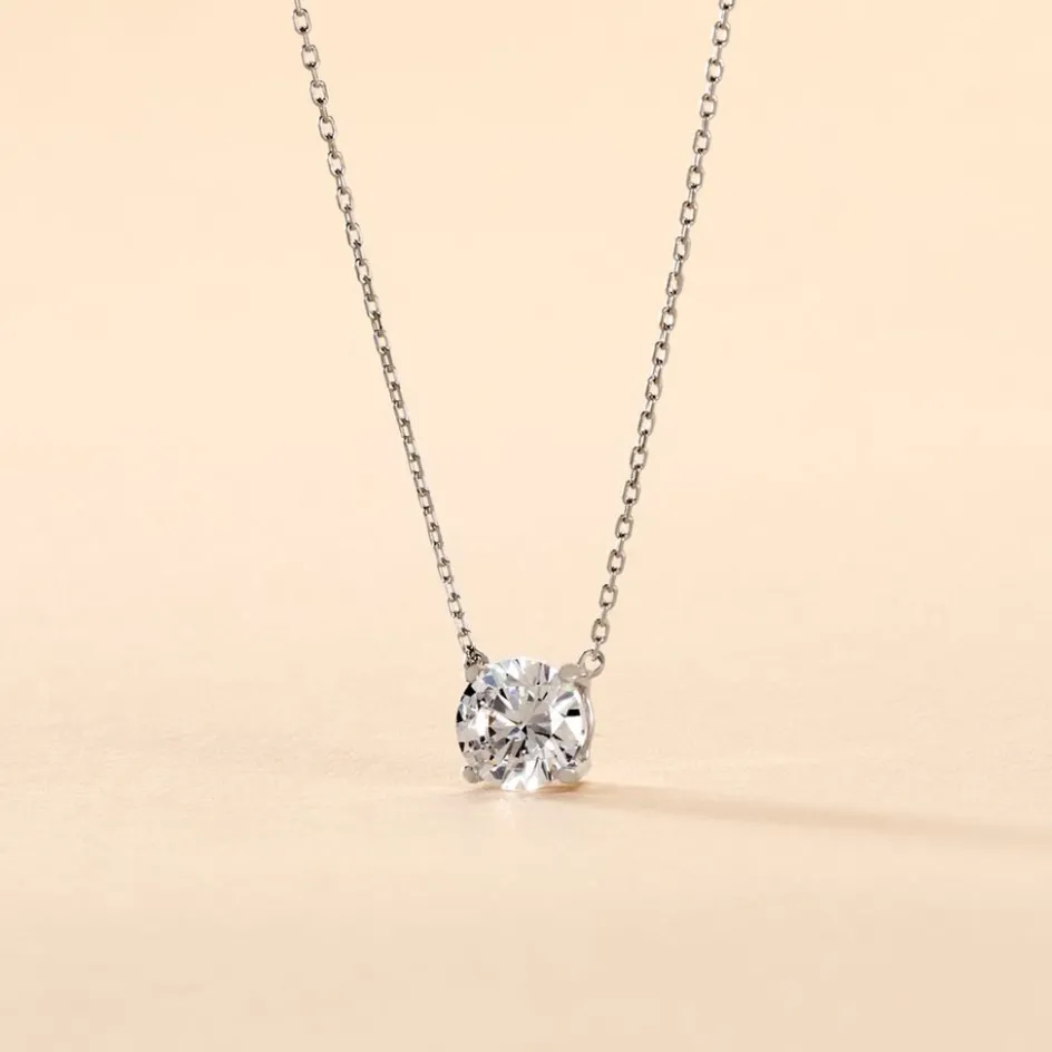 Best Histoire d'Or Collier Ponama De Zirconium or blanc oxyde