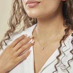 Best Histoire d'Or Collier Ponama De Zirconium or blanc oxyde